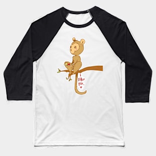 Monkey Likes Pie Baseball T-Shirt